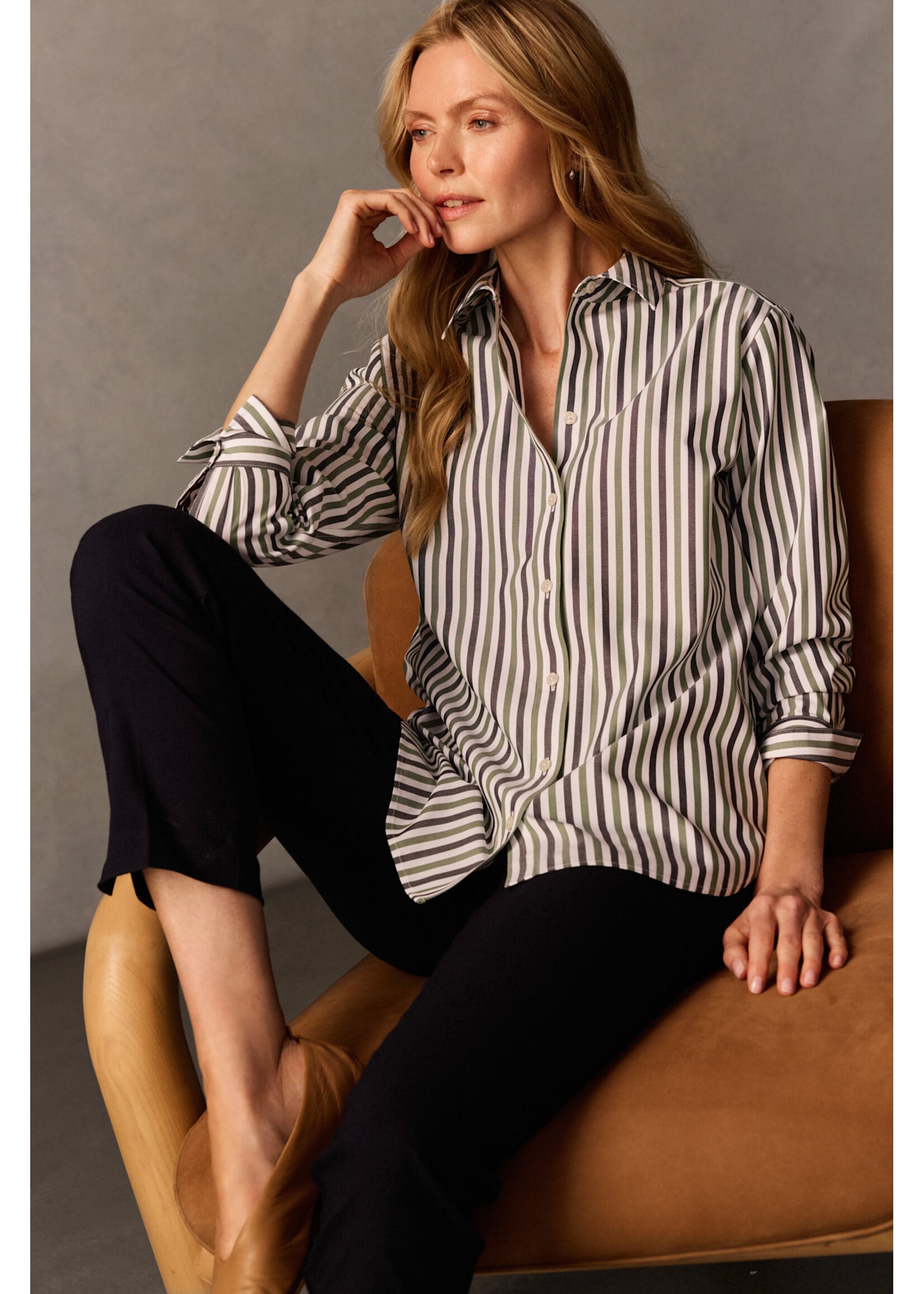 FOXCROFT Meghan LS Shirt 205813