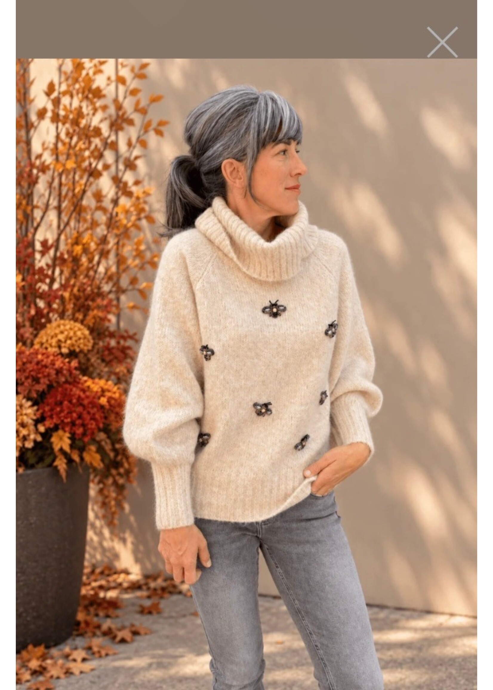 NOEN Alpaca/Poly Cowl  w/Bees 84035