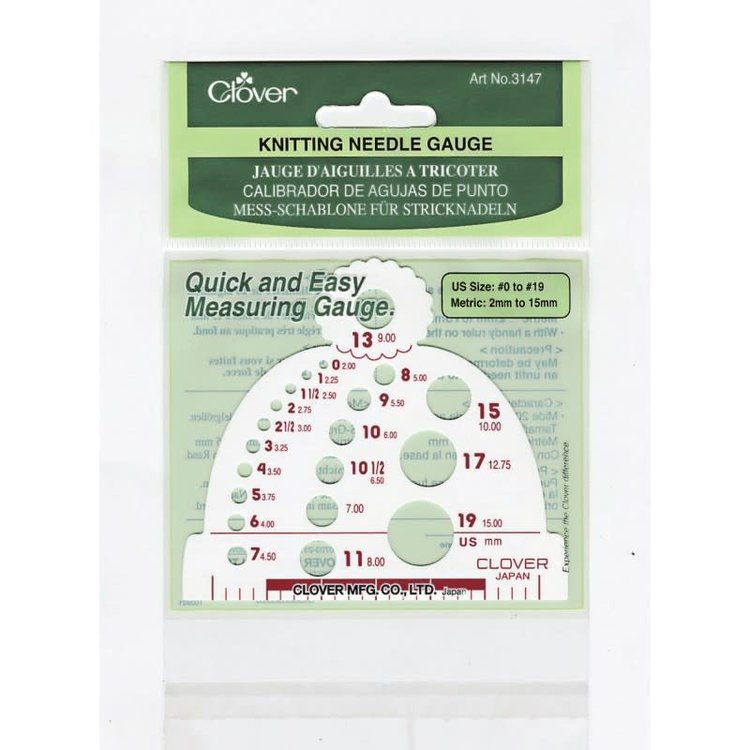 Clover Knit Cap Needle Gauge