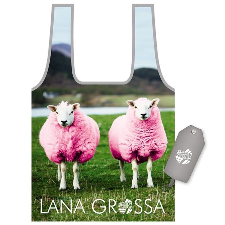 Lana Grossa Pink Sheep Folding Tote Bag