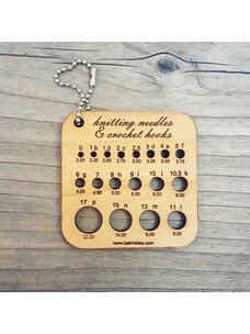 Katrinkles Knitting Needle & Crochet Hook Gauge