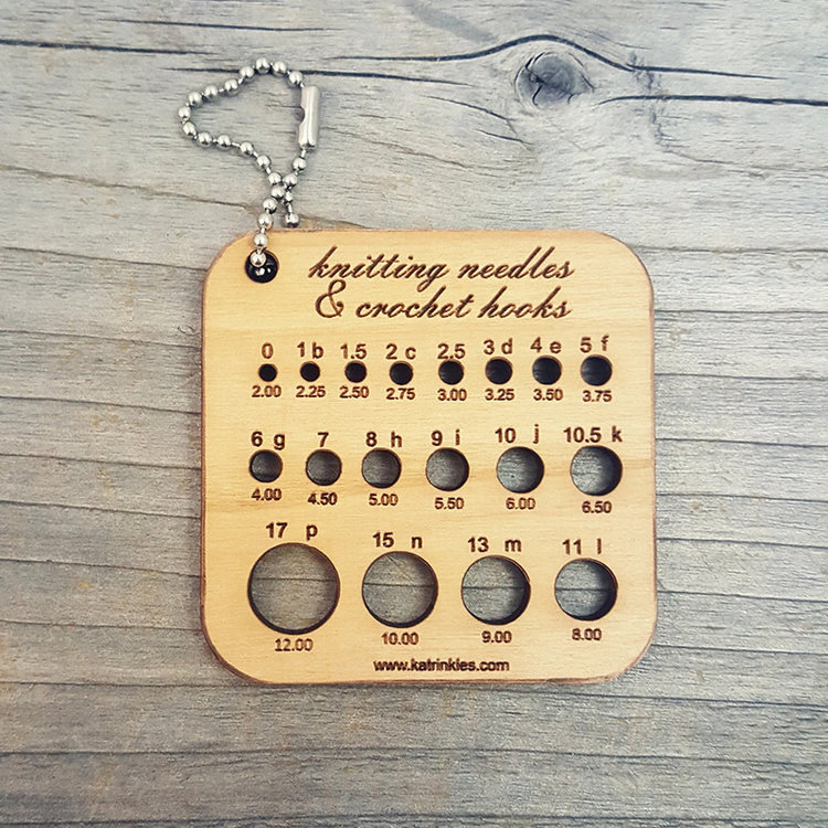 Katrinkles Knitting Needle & Crochet Hook Gauge  Mini-Tool