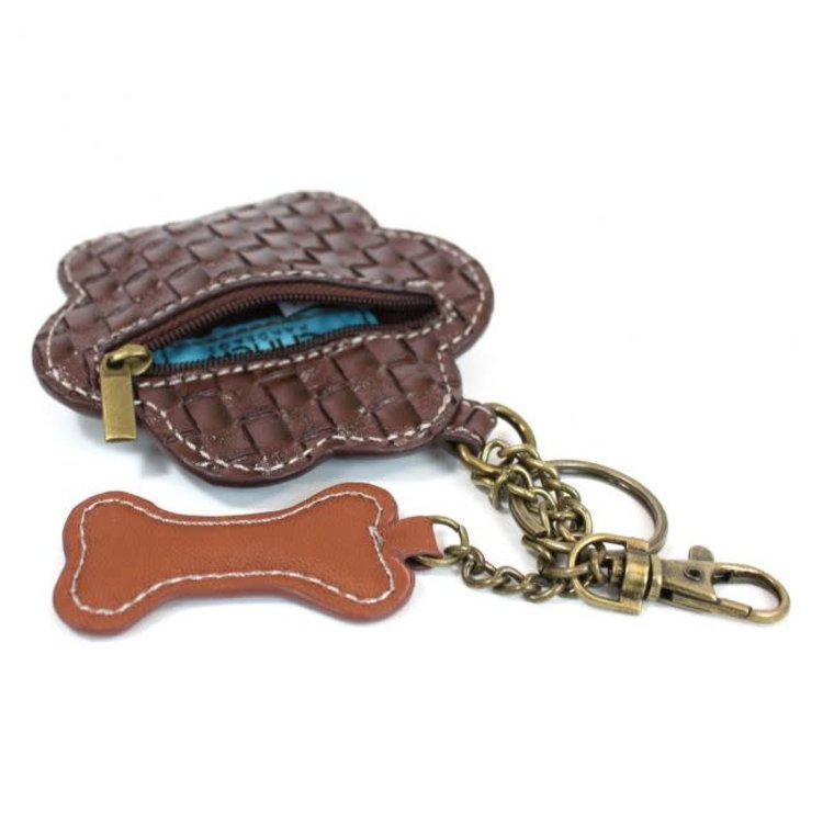 Chala Teal Pawprint Key Fob/ Coin Purse
