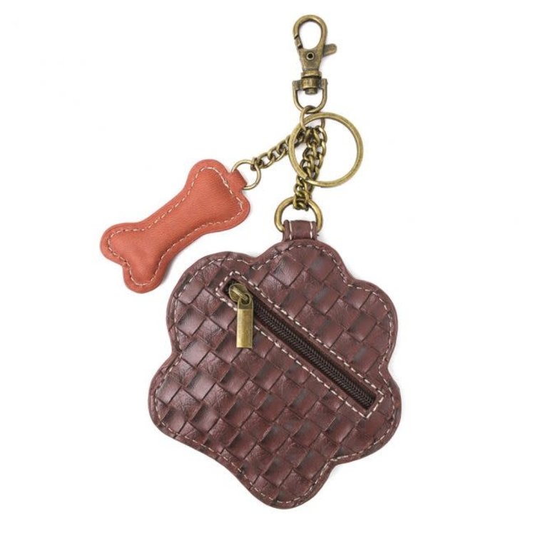 Chala Teal Pawprint Key Fob/ Coin Purse
