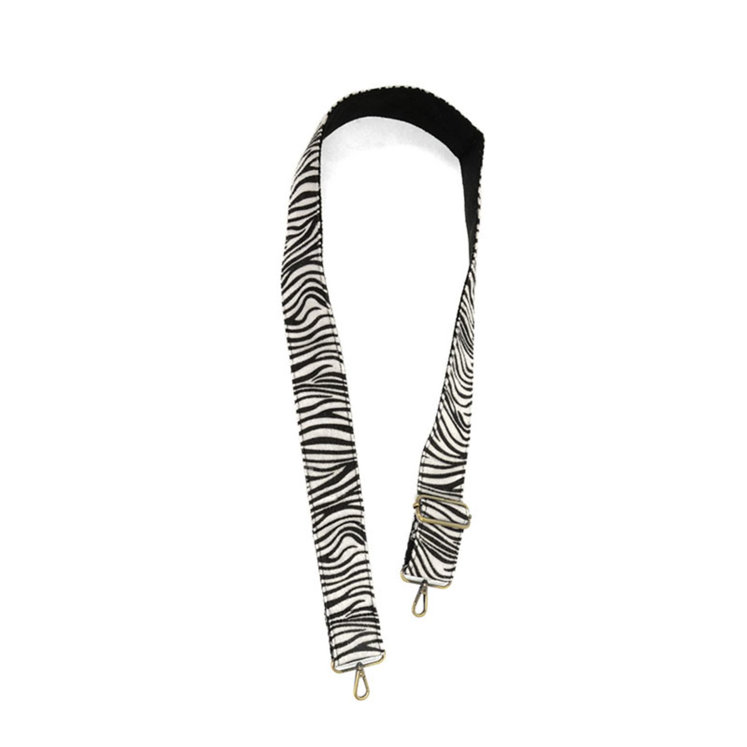 Joy Susan Zebra Faux Fur Guitar Strap