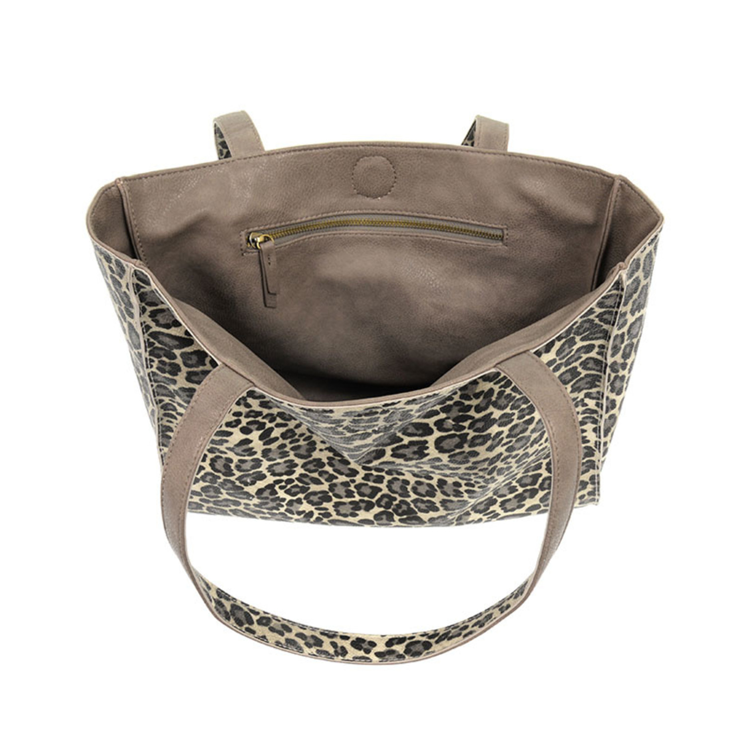 Joy Susan Reversible Tote Leopard/Grey - Sealed with a Kiss