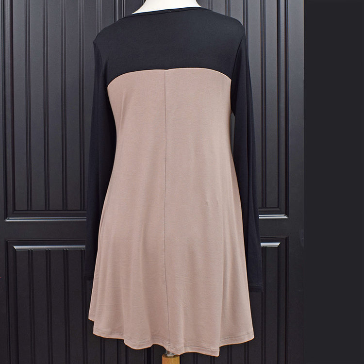 Be Stage Color Block Tunic (Mocha)