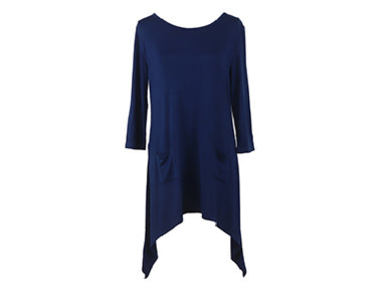 Hello Mello Lounge Luxe Sharkbite Top (Navy)