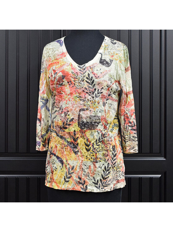 Inoah CT1488BO Aviva Crinkle Top