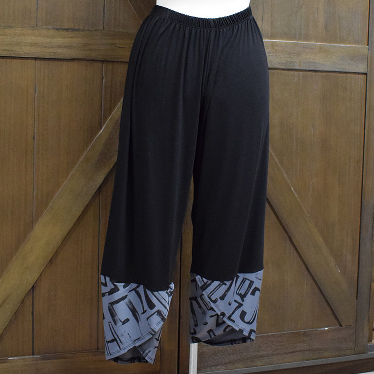 Inoah Gray Print Ankle Pant