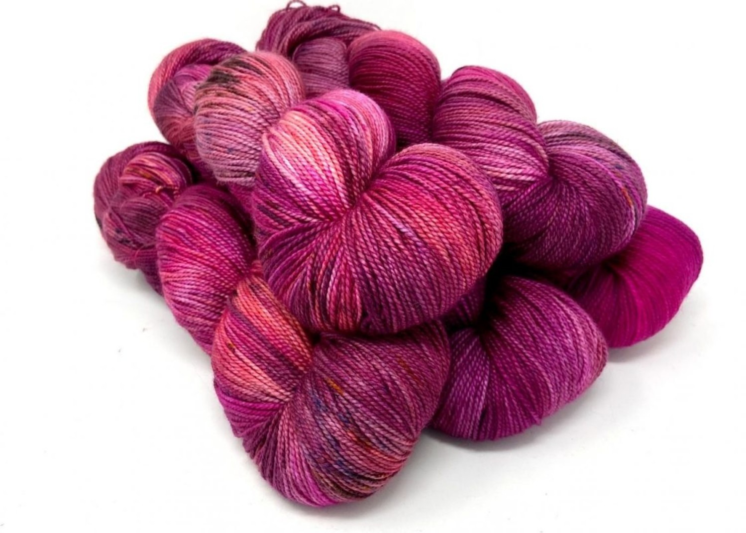 Wanderlust - Hand dyed yarn Merino Fingering purple red rainbow