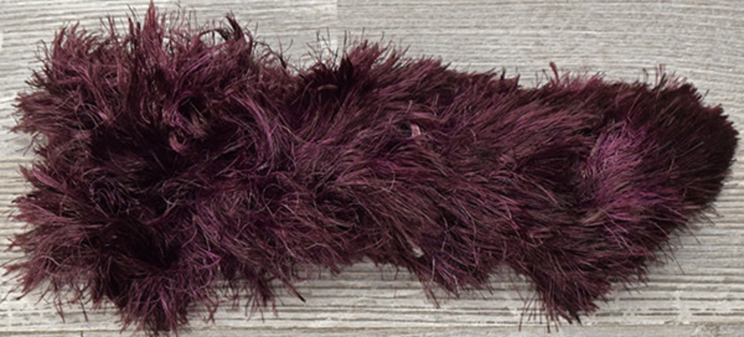 Burgundy ostrich feather fringe - Lace To Love