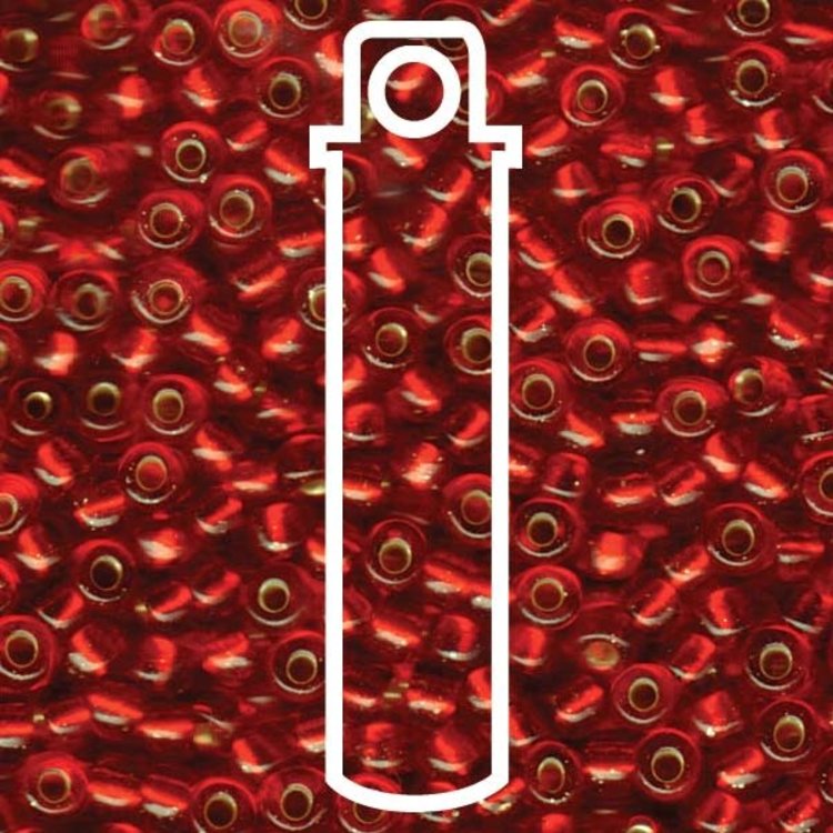 Size 6/0 Silver Lined Ruby