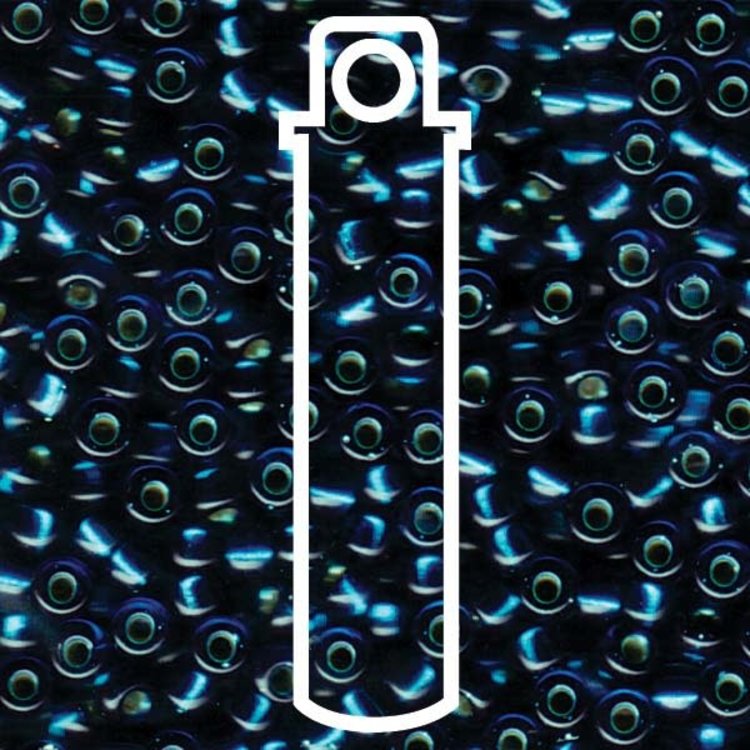 Size 6/0 Silver Lined Blue Zircon