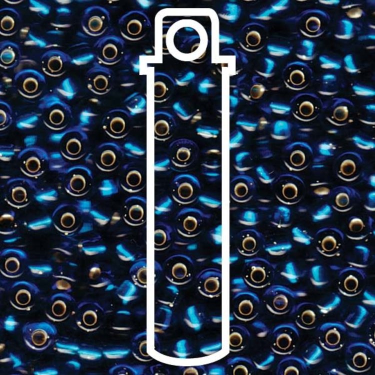 Size 6/0 Silver Lined Capri Blue