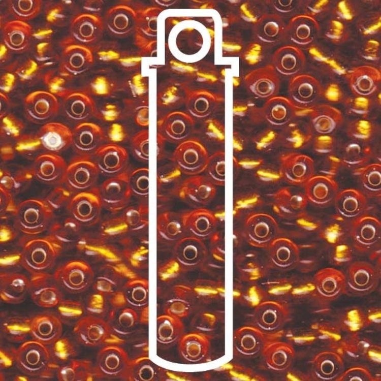 Size 6/0 Silver Lined Topaz