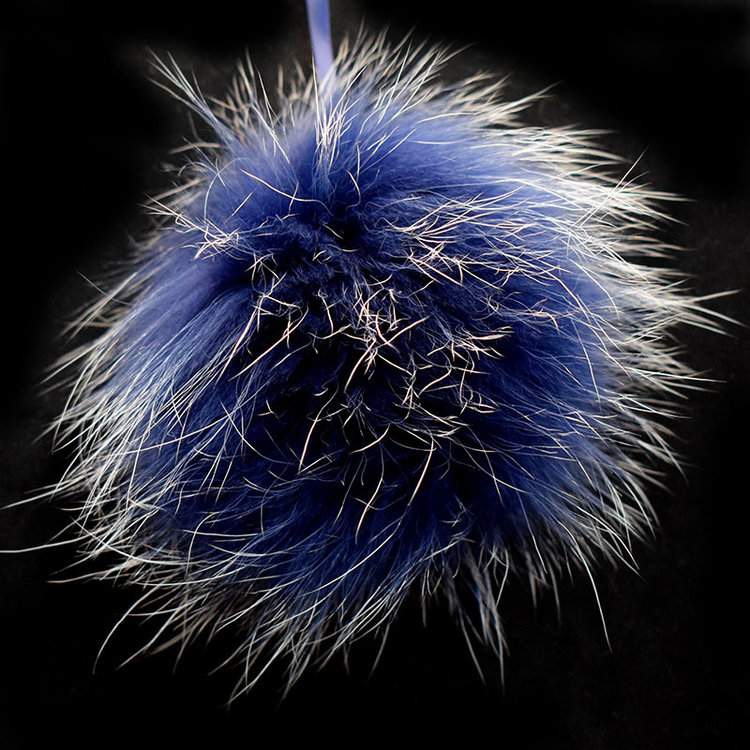 Fur Pompom (Navy)