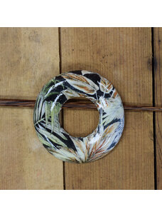 Green Floral Palm Shawl Pin