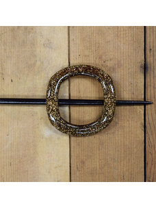 Gold Glitter Shawl Pin