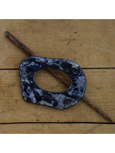 Black Shell Shawl Pin