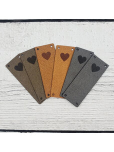 Katrinkles Heart Foldover Tag/Neutral