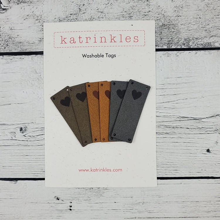 Katrinkles Heart Foldover Tag/Neutral