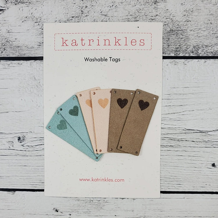Katrinkles Heart Foldover Tag/Pastel