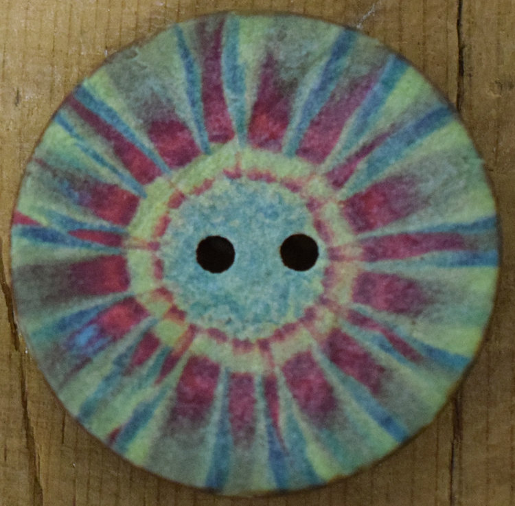 1 1/4" Coconut TyeDye Green