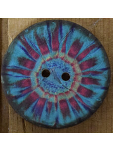 1 1/4" Coconut TyeDye Turquoise