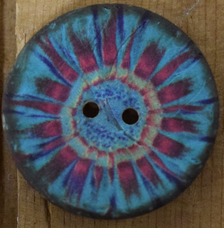 1 1/4" Coconut TyeDye Turquoise