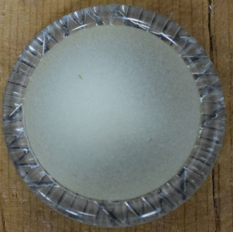 1 1/4" Pale Sage with Clear Rim #32846
