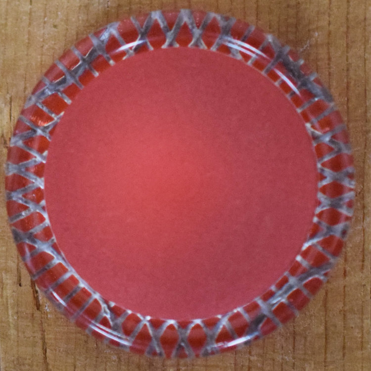 1 1/4" Red with Clear Rim #32845
