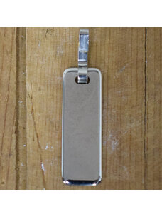 1 1/4" Silver Zipper Pull #543