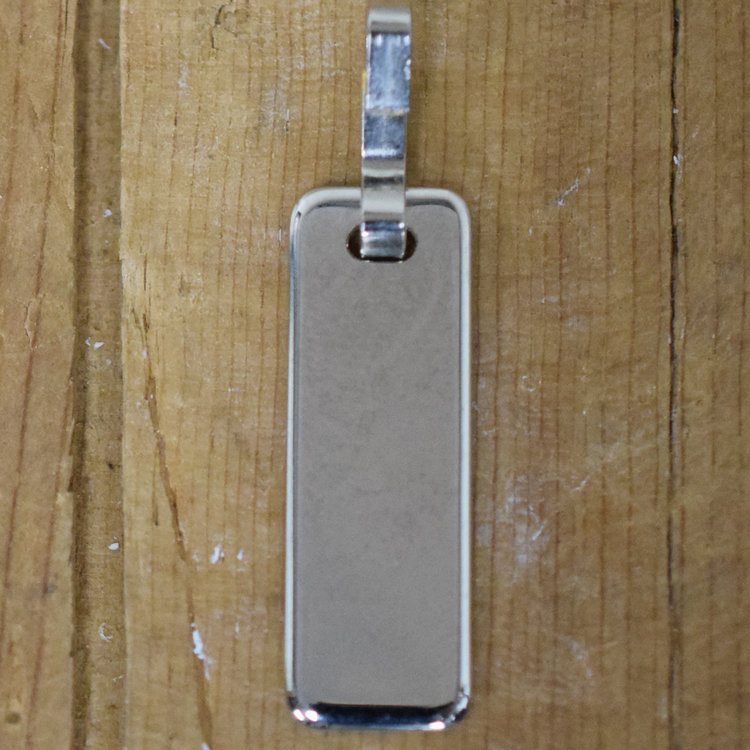 1 1/4" Silver Zipper Pull #543