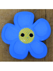 1 1/8" Blue Fiower #340553