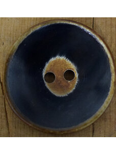 1 3/8" Black/Brown Horn Round