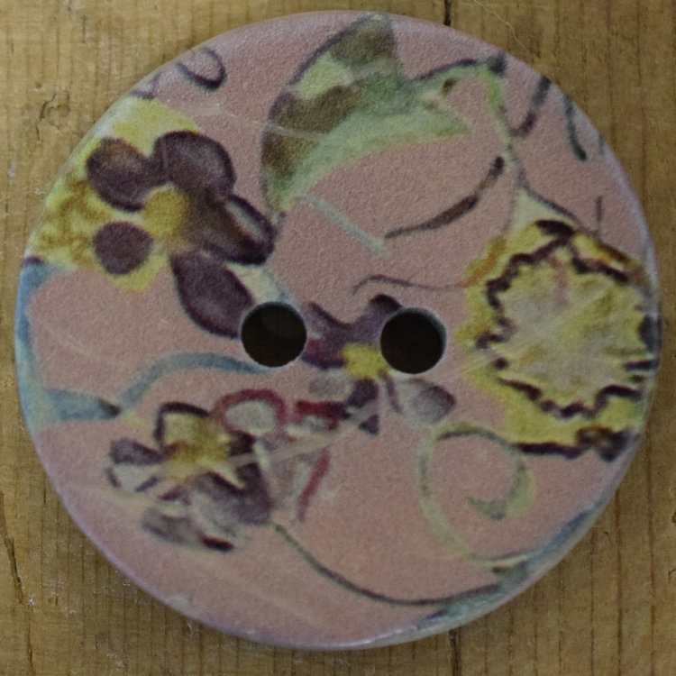 1 5/8" Coconut Floral Pink