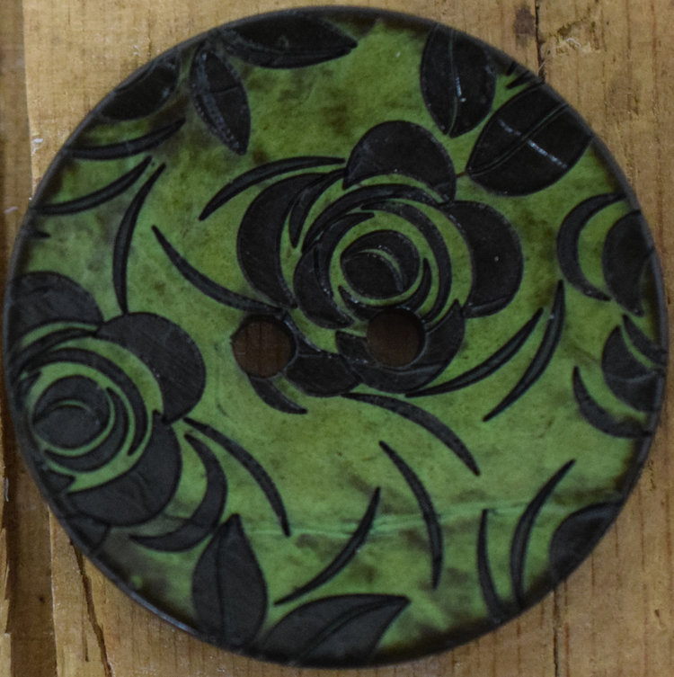 1 5/8" Green Coconut Lasered