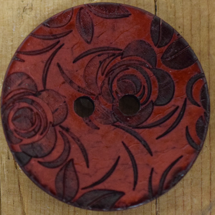 1 5/8" Red Coconut Lasered