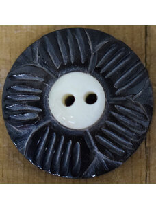 1" Black Horn Flower #DV3