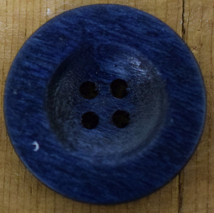 1" Blue Wood Saucer