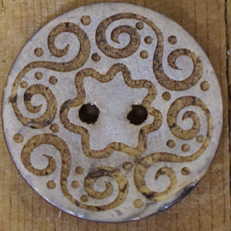 1" Coconut Spirals Natural