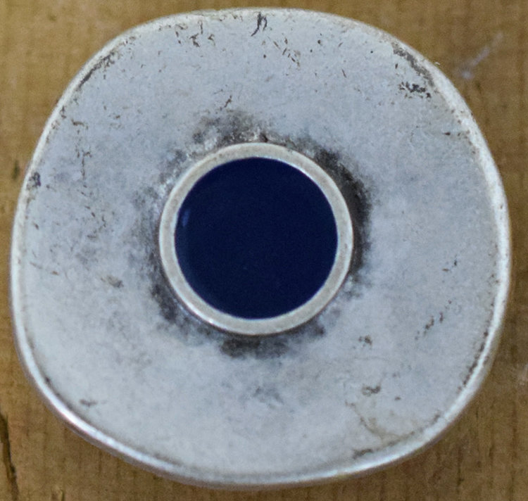 1" Pewter with Navy Center #37518