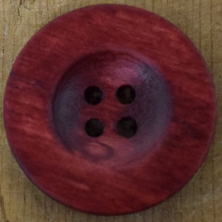 1" Red Wood Saucer