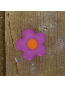 1/2" Fuchisa Flower with Orange Center #E25-2