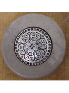 13/16" Beige with Pewter Center #B1602