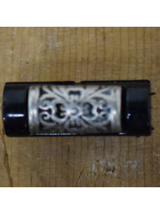 13/16" Black Toggle with Silver #90116