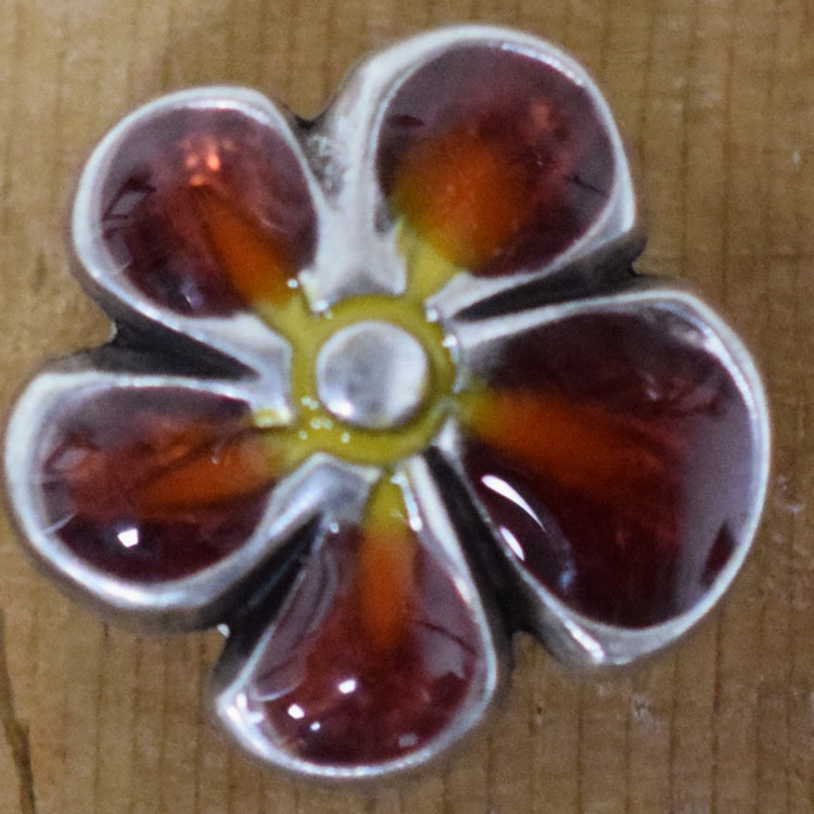 13/16" Metal Flower Russet