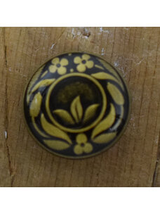 3/4" Brass and Black Floral Motif #32426