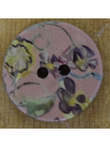 3/4" Coconut Floral Pink